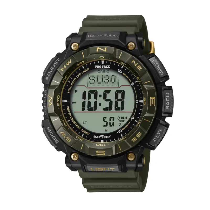 Casio Pro Trek Triple Sensor Tough Solar Biomass Eco Green Outdoor Watch PRG-340ANS-3